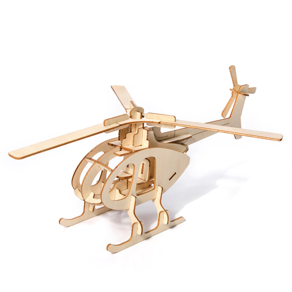 Drevené 3D puzzle - Helikoptéra Little Story D017