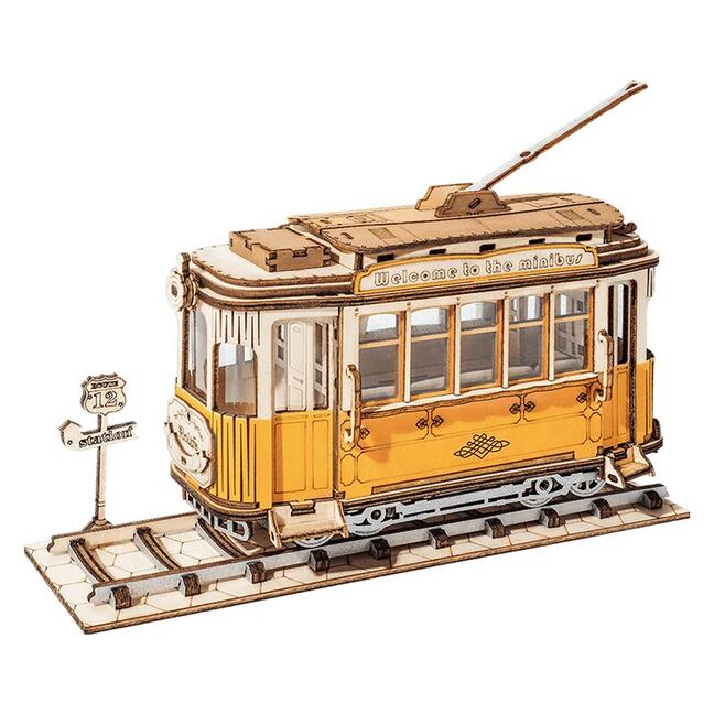 Drevené 3D puzzle - Historická električka Rolife TG505