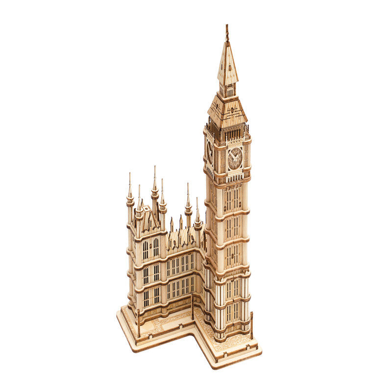 Drevené 3D puzzle - Model Big Ben s LED osvetlením Rolife TG507
