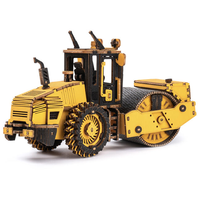 Drevené 3D puzzle - Model cestného valca ROKR TG701K
