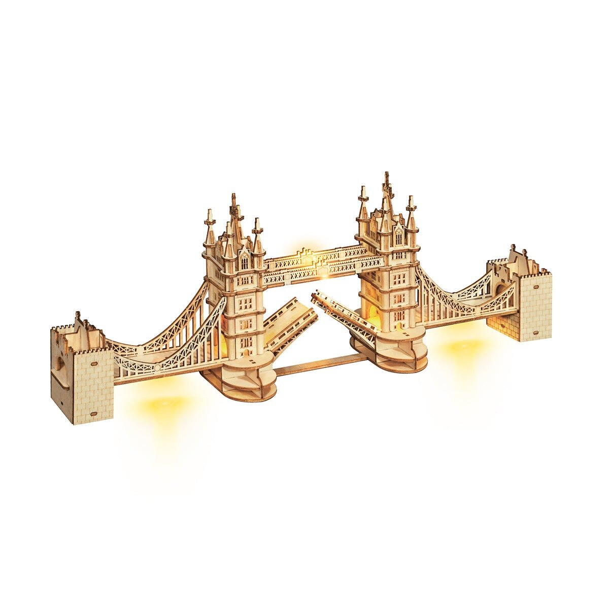 Drevené 3D puzzle - Model Tower Bridge s LED osvetlením Rolife TG412