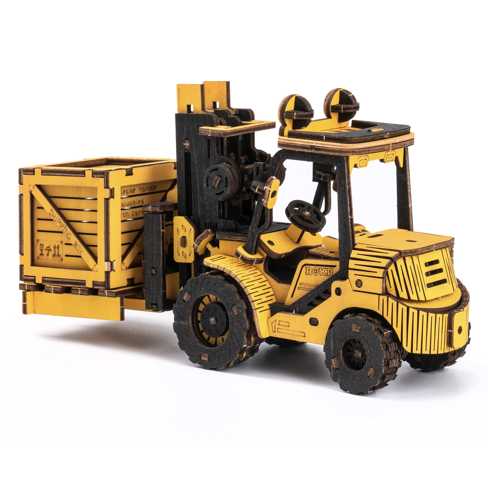 Drevené 3D puzzle - Model vysokozdvižného vozíka ROKR TG413K