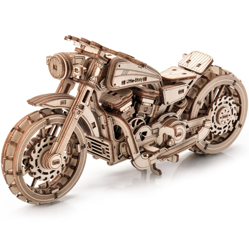Drevené 3D puzzle - Motorka Speedtail Little Story E020