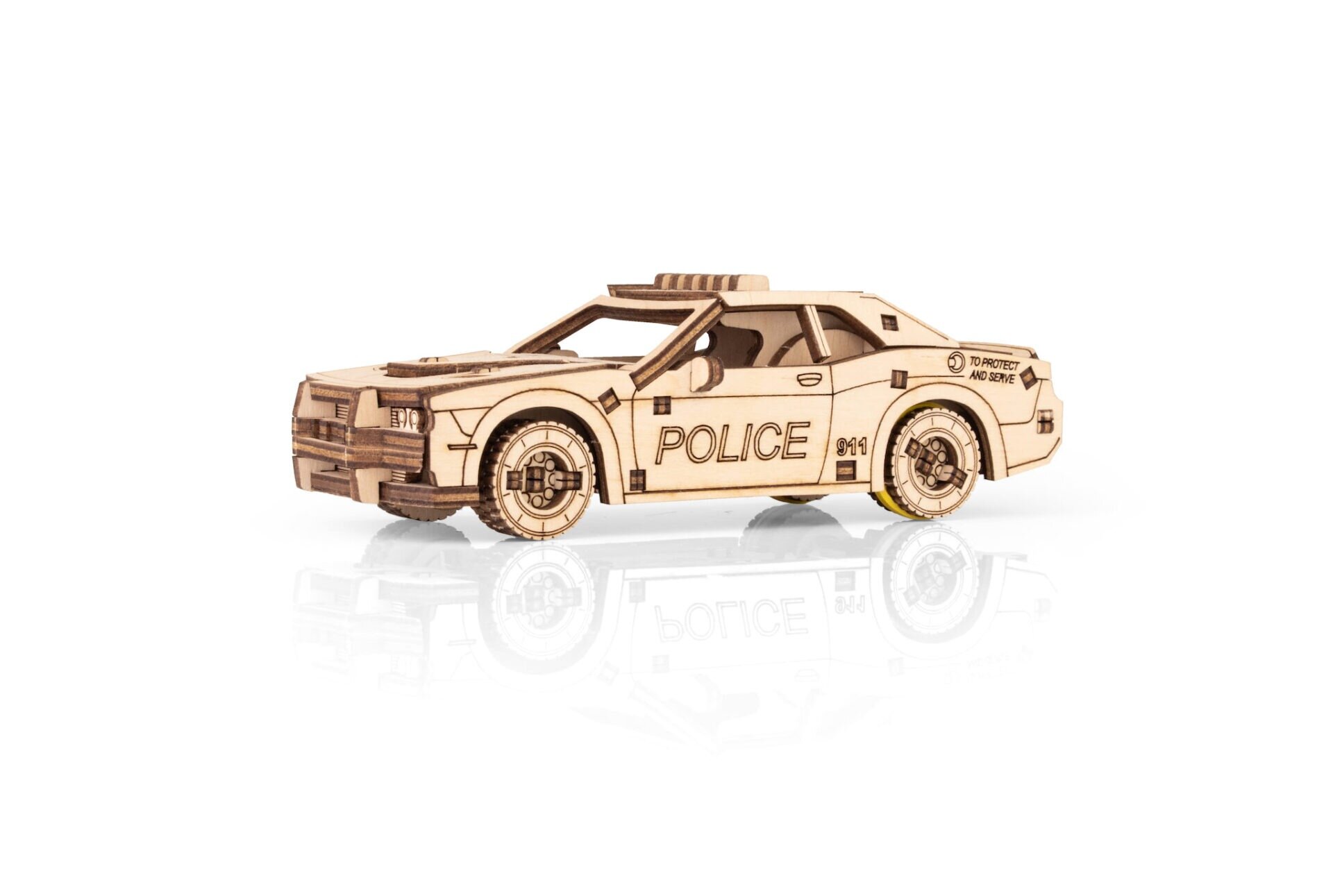 Drevené 3D puzzle - Policajné auto Eco Wood Art