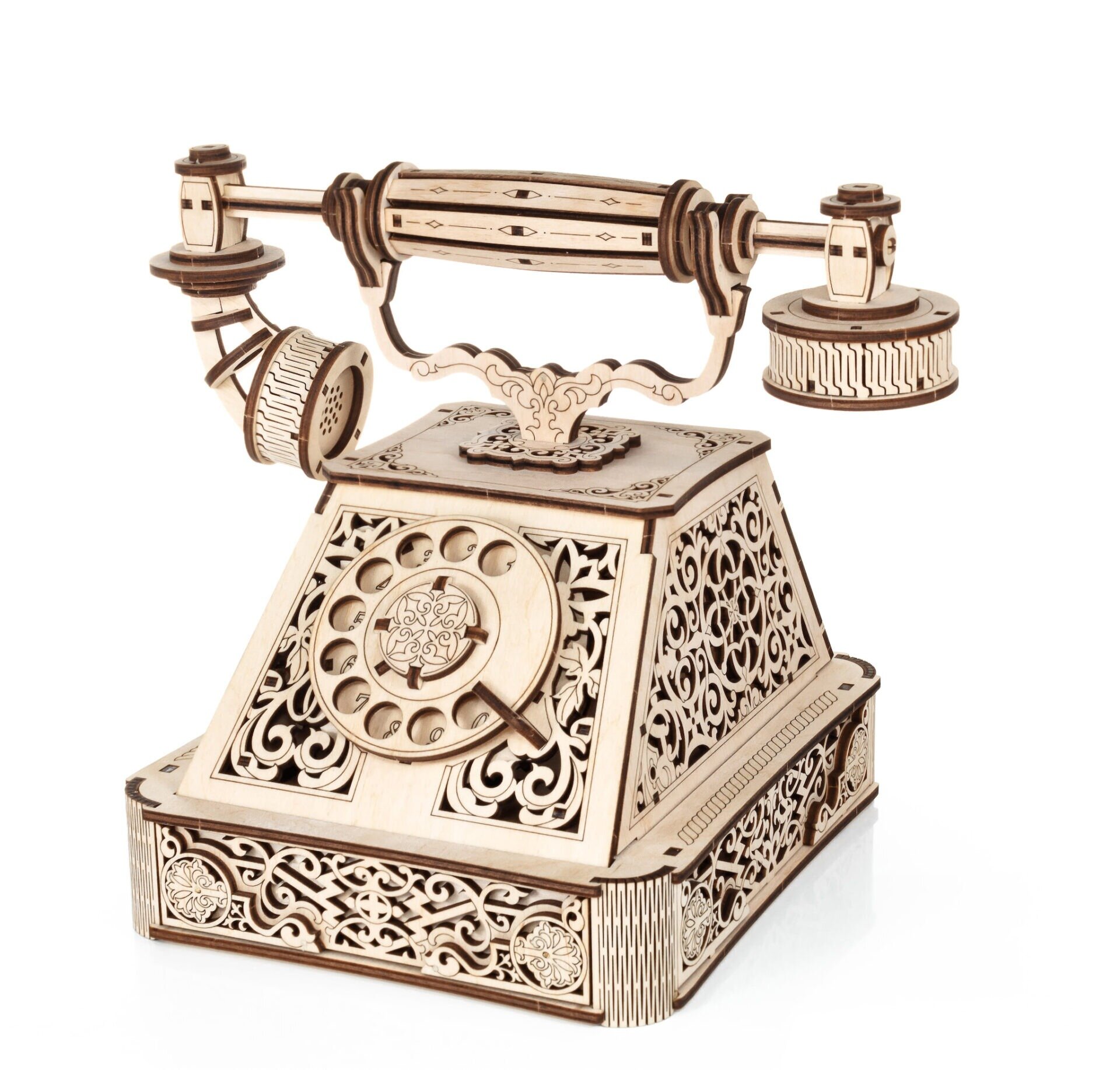 Drevené 3D puzzle - Retro telefón Eco Wood Art