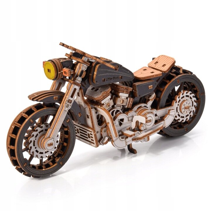 Drevené 3D puzzle - Sivá motorka Speedtail Little Story E020G