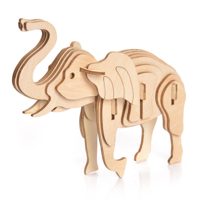Drevené 3D puzzle - Slon Little Story D012