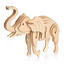 Drevené 3D puzzle - Slon Little Story D012
