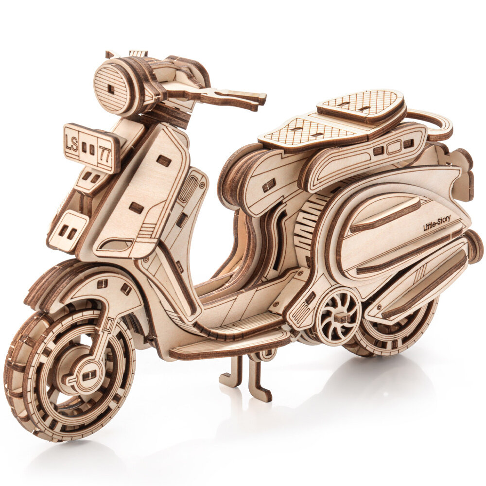 Drevené 3D puzzle - Sting Scooter Little Story E022