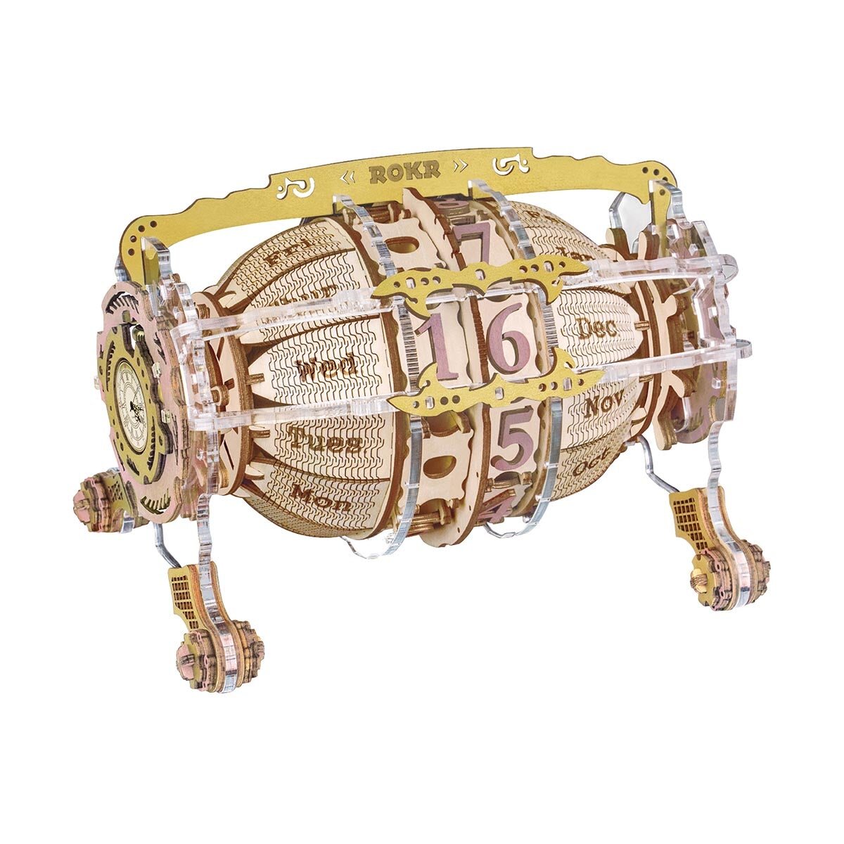 Drevené 3D puzzle - Stolový kalendár ROKR LC801