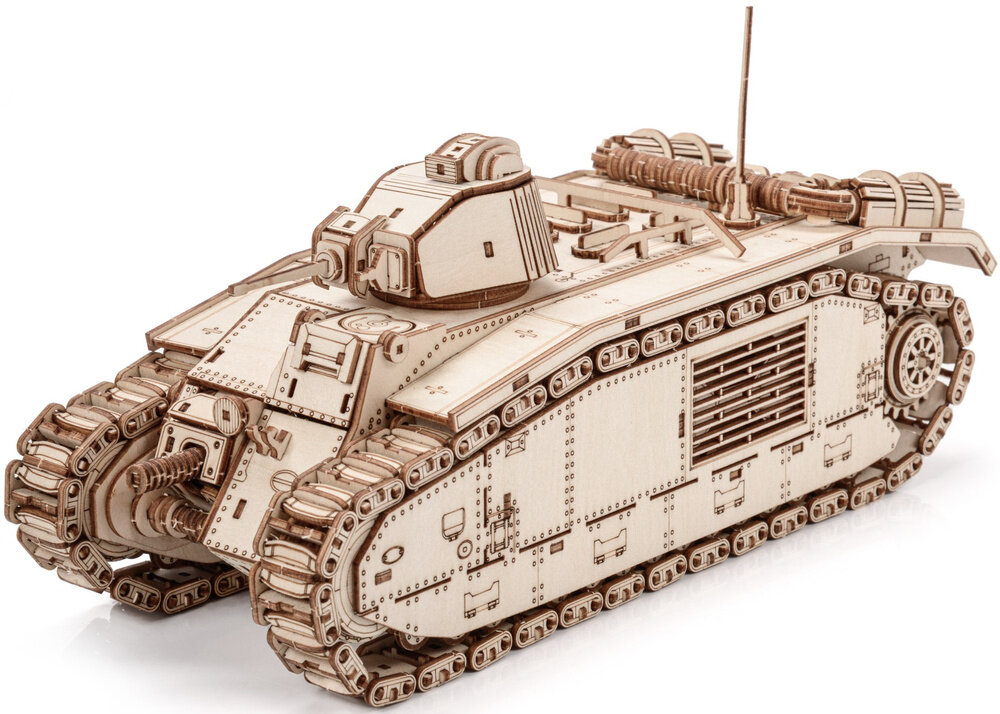 Drevené 3D puzzle - Tank Char B1 Little Story WOT06