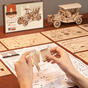Drevené 3D puzzle - Vintage auto ROKR MC801