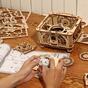 Drevené mechanické 3D puzzle - Elektrický gramofón ROKR LKB01D