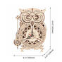 Drevené mechanické 3D puzzle - Hodiny sova ROKR LK503