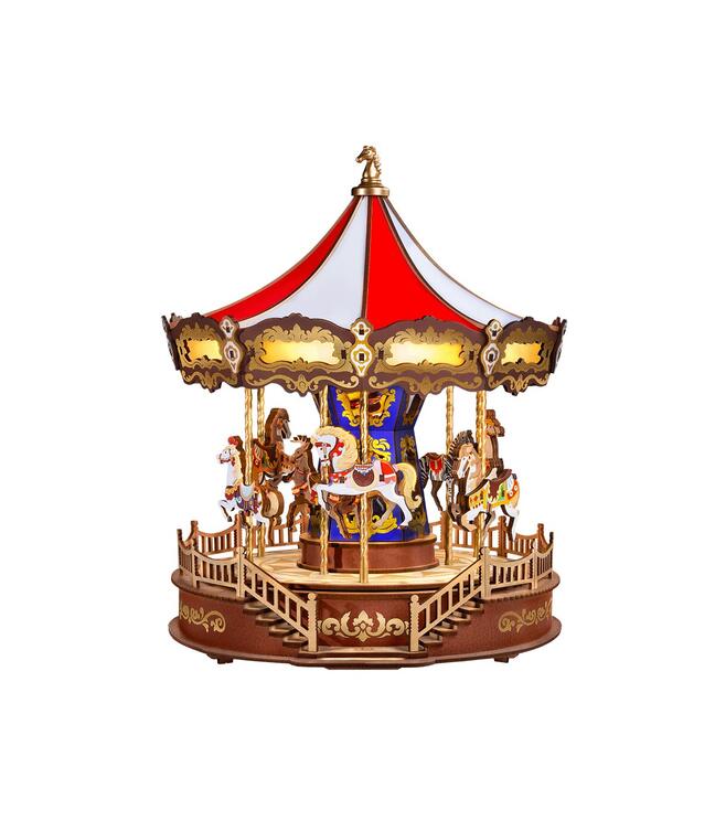 Drevené mechanické 3D puzzle - Klasický kolotoč Rolife AMC01
