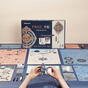 Drevené mechanické 3D puzzle - Romantické nástenné hodiny ROKR LC701