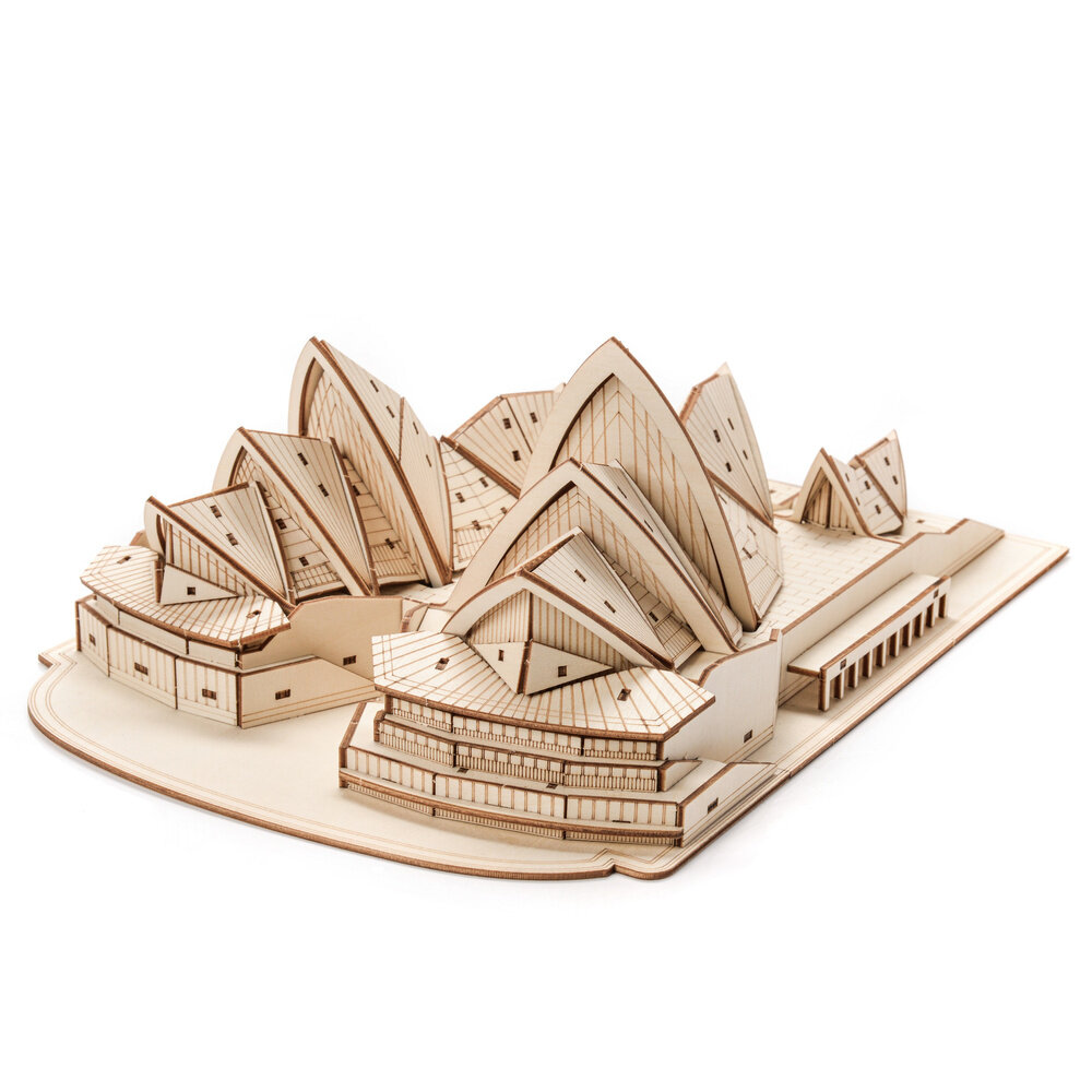 Drevené 3D puzzle - Opera v Sydney Little Story E028