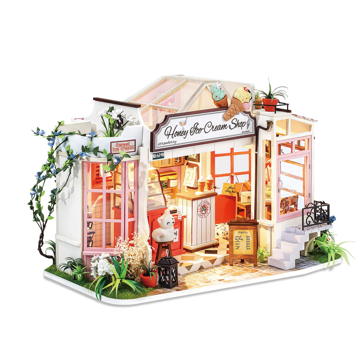 Miniatúrny domček - Obchod so zmrzlinou Honey Rolife DG148