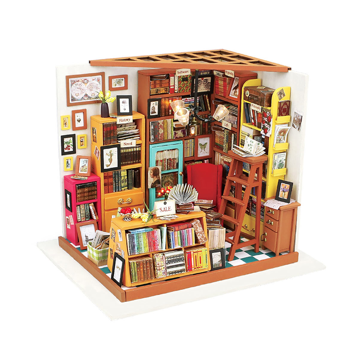 Miniatúrny domček - Samova študijná knižnica Rolife DG102