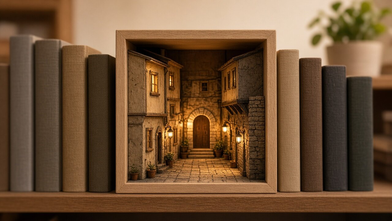 Book nook: a small world between the books on your shelf
