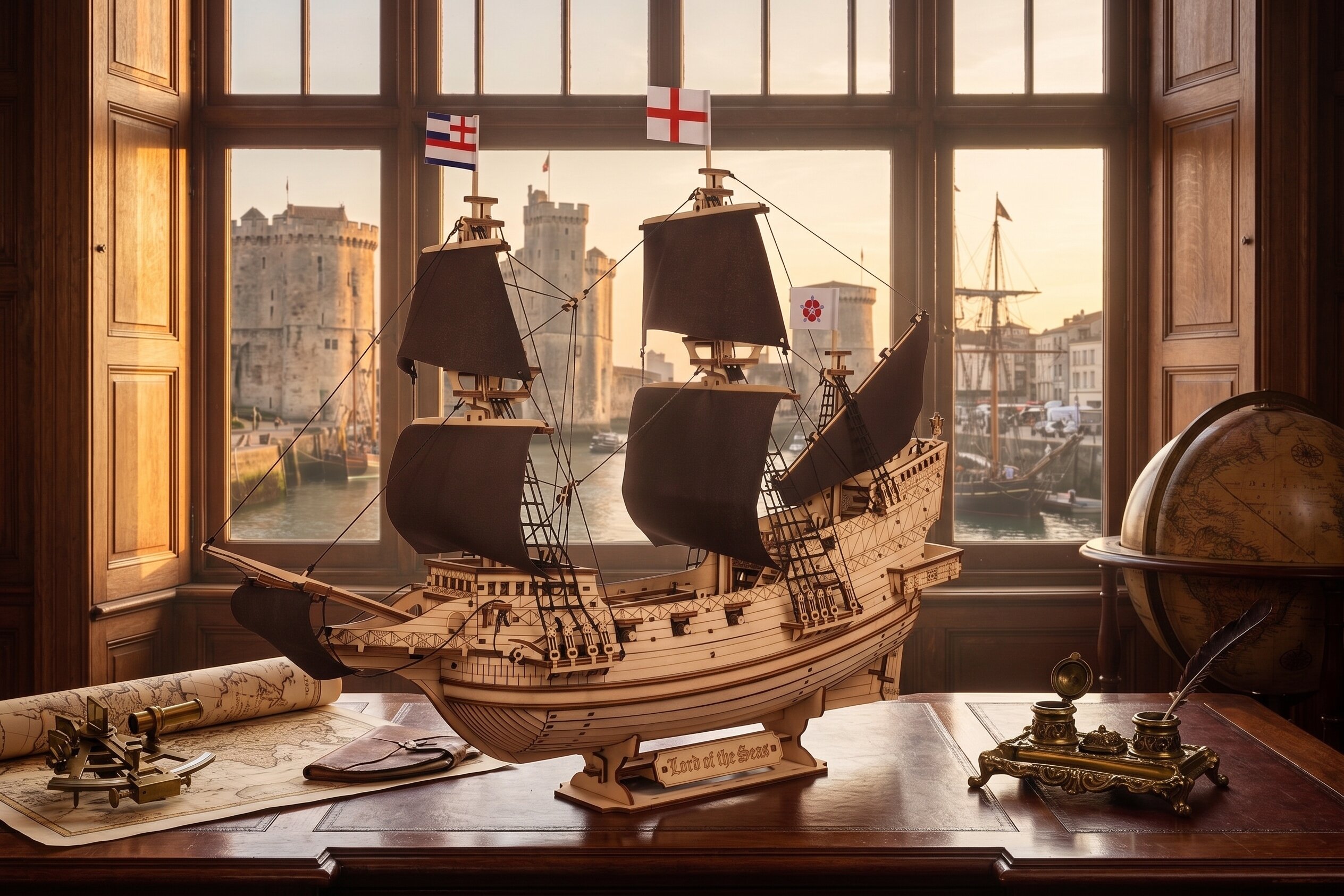 Nava cu pânze Lord of the Seas Eco Wood Art