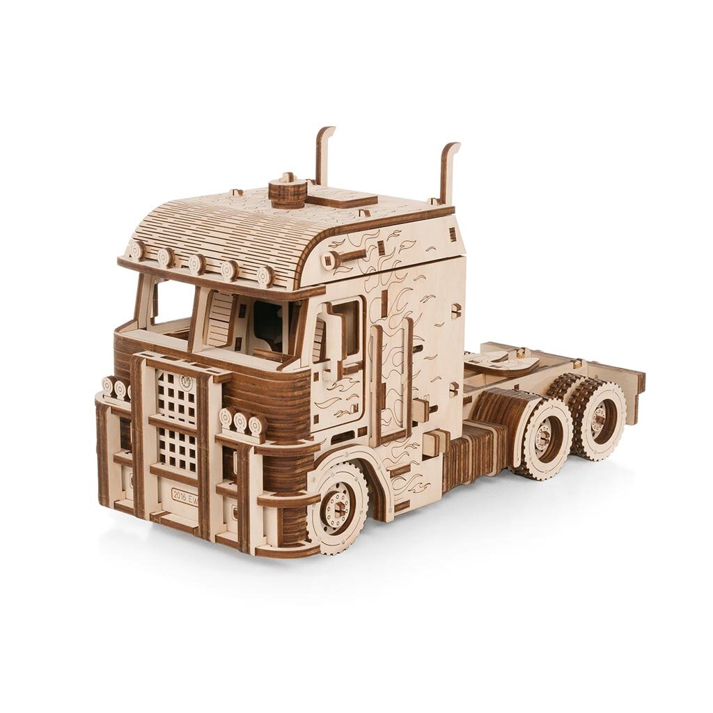 Drevené mechanické 3D puzzle - Nákladné auto Road King Eco Wood Art