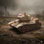 Wooden 3D puzzle - Tank T-34-85 Little Story WOT02
