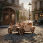 Wooden mechanical 3D puzzle - Retro car Eco Wood Art