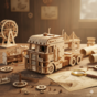 Wooden mechanical 3D puzzle - Truck Road King Eco Wood Art
